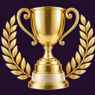 Gold trophy cup — Spinago